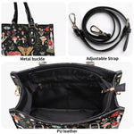 Starry Mushroom Print - Leather Handbag