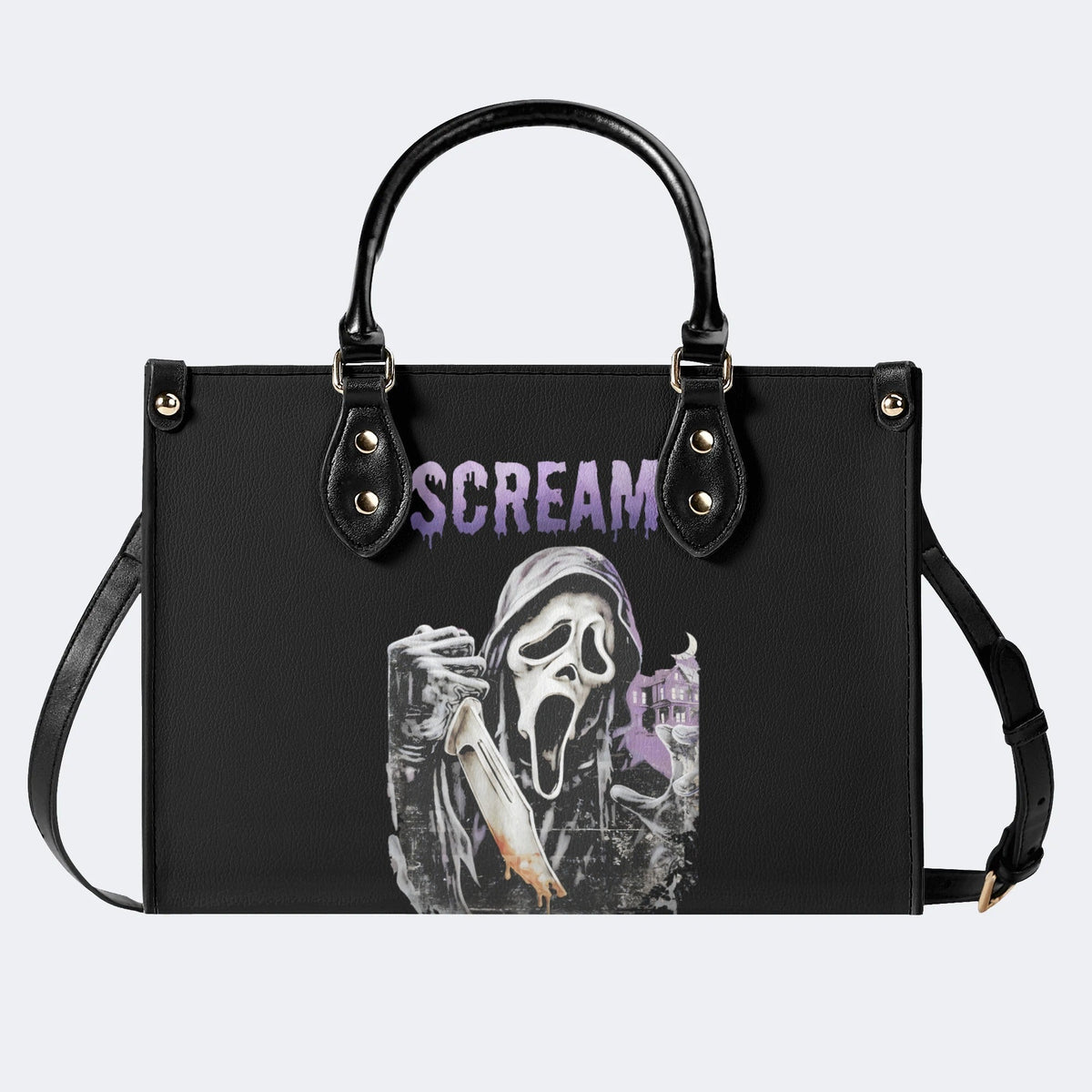 Horror Ghostface Print - Leather Handbag