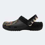 Horror Fangs Ghost Mask - Fur Lined Slippers/Sandals