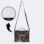 Vintage Couple Frog Print - Leather Satchel Bag