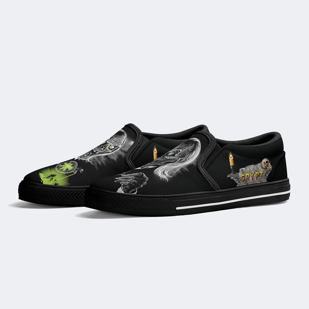 Unisex Tales Crypt Zombie Art Print - Slip On Shoes