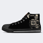 Unisex Halloween Skull Print - High Top Canvas