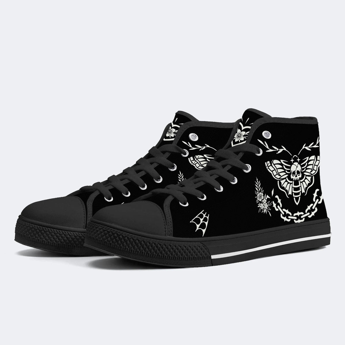 Death Moth Vintage Print - High Top Canvas