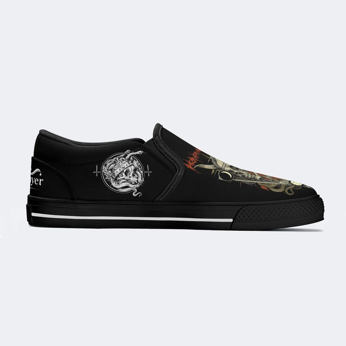 Monster skull Print - Slip On Shoes