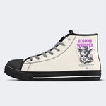 Figure&Wing&Letter Print - High Top Canvas