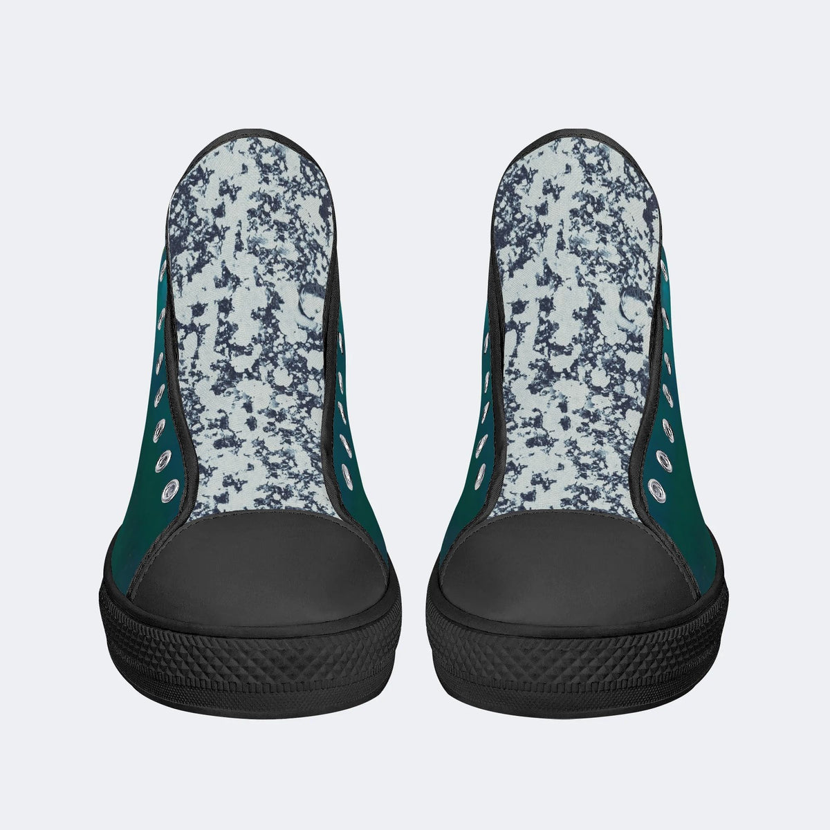 Unisex Fantasy Mushroom World Art Illustration Print - High Top Canvas