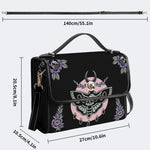 Death Moth Vintage Print - Leather Satchel Bag