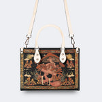 Mushroom Parasitic Skull - Leather Handbag