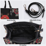 Vintage Death Moth Print - Leather Handbag