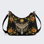 Sun And Moth Print - Leather Crossbody Bag