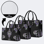 Unisex Tiger Print - Leather Handbag