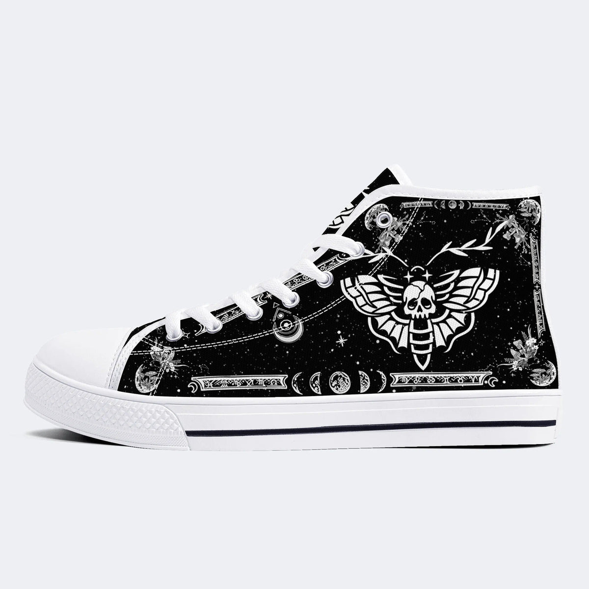 Classic Death Moth Vintage Print - High Top Canvas