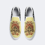 Unisex Death Moth&Skull Print - Slip On Shoes