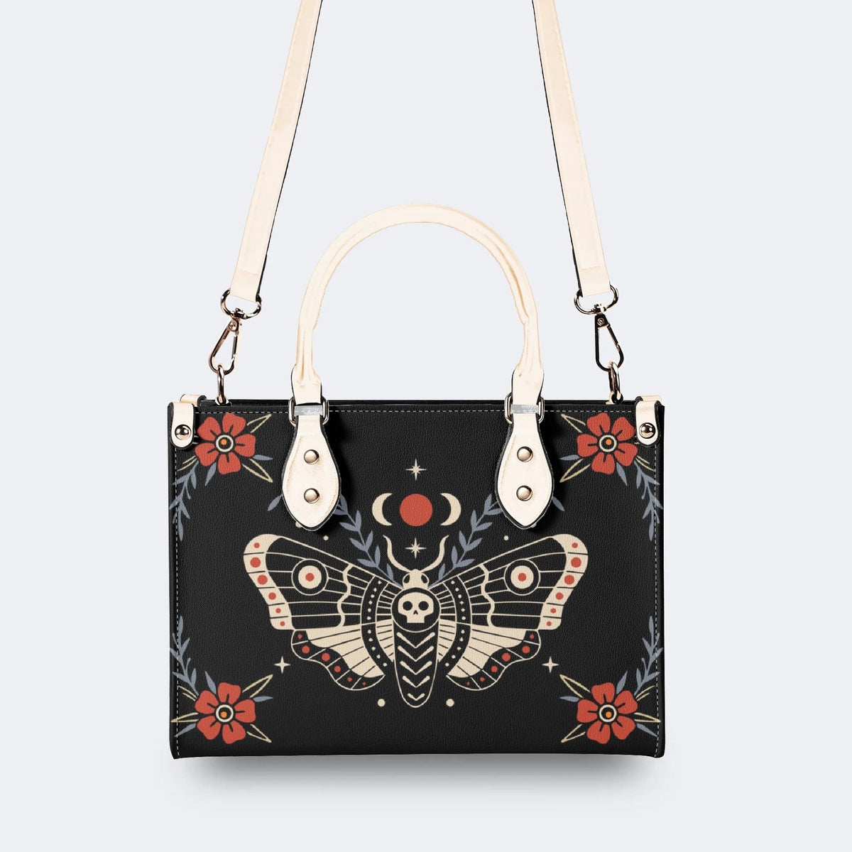 Red Spotted Death Moth - Leather Handbag