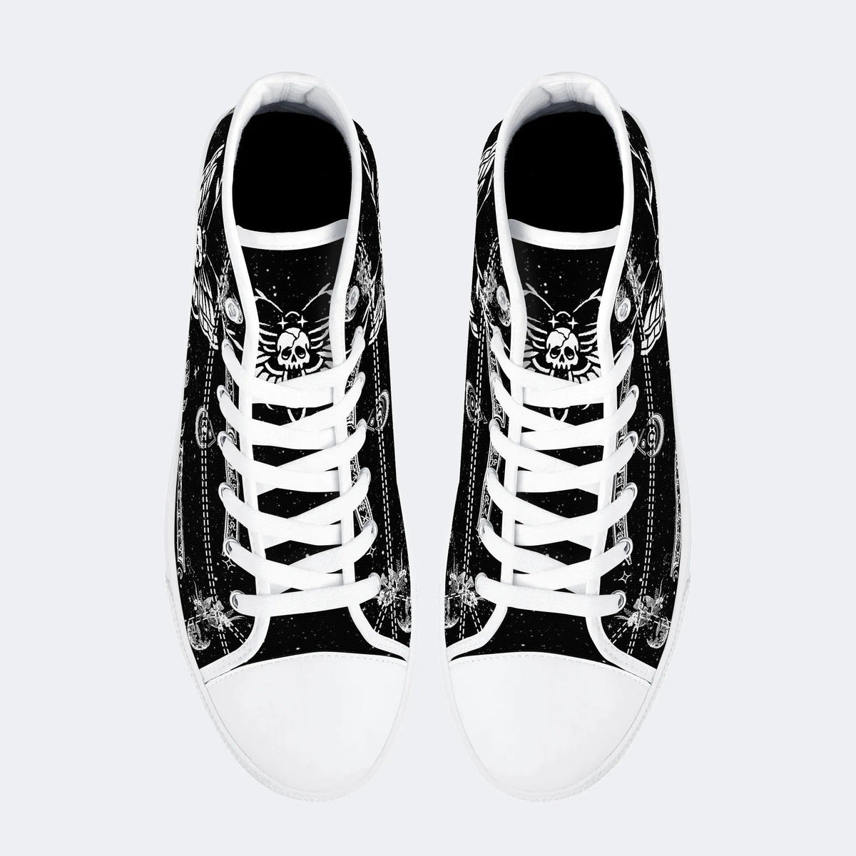 Classic Death Moth Vintage Print - High Top Canvas