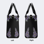 Unisex Tiger Print - Leather Handbag