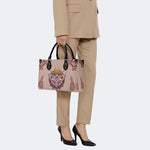 Death Moth Gradient Print - Leather Handbag