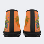 Unisex Skateboarding Cat Print - High Top Canvas