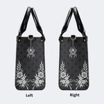 Classic Death Moth Vintage Print - Leather Handbag