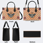 Vintage Death Moth Print - Leather Handbag