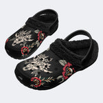 Bull Skull Art Print - Fur Lined Slippers/Sandals