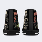 Unisex Halloween Skull Print - High Top Canvas