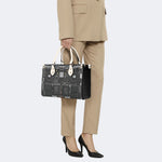 Mechanical Panel Print - Leather Handbag