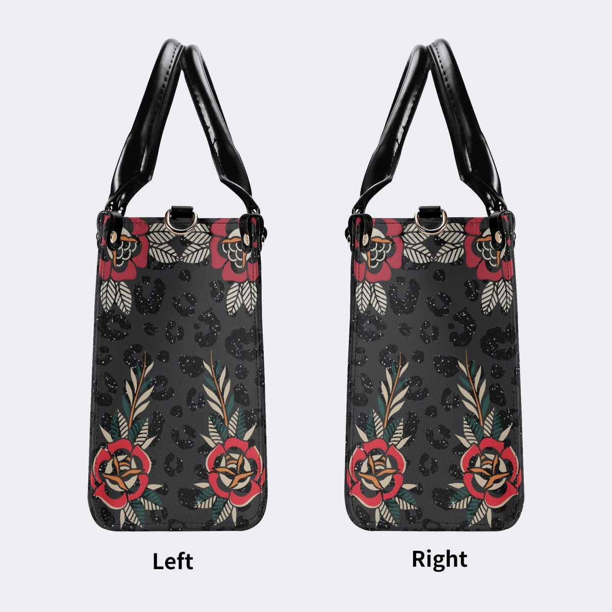 Death Moth Vintage Print - Leather Handbag