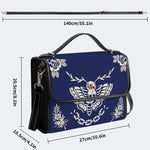 Classic Death Moth Vintage Print - Leather Satchel Bag