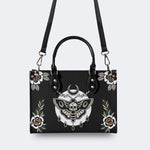 Death Moth Vintage Print - Leather Handbag