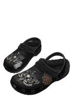 Skull Moth Ritual Fuzzy Slippers