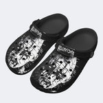 Unisex Black Metal Pinhead Print - Slippers/Sandals