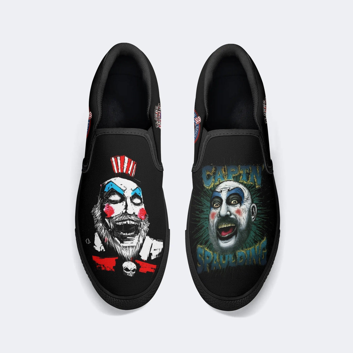 Vintage Horror Art Printed - Slip On Shoes