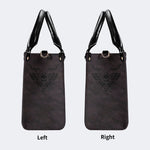 Vintage Death Moth Print - Leather Handbag