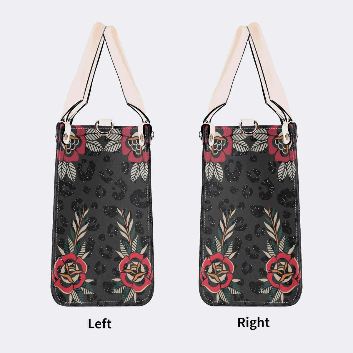 Death Moth Vintage Print - Leather Handbag