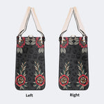 Death Moth Vintage Print - Leather Handbag