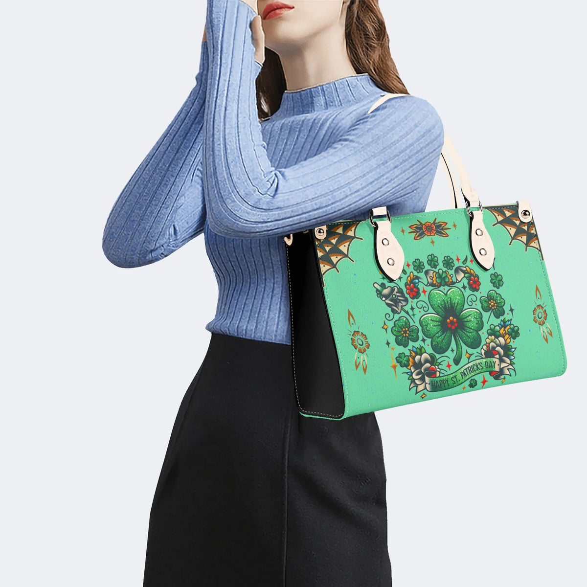 Happy St. Patrick's Day - Leather Handbag