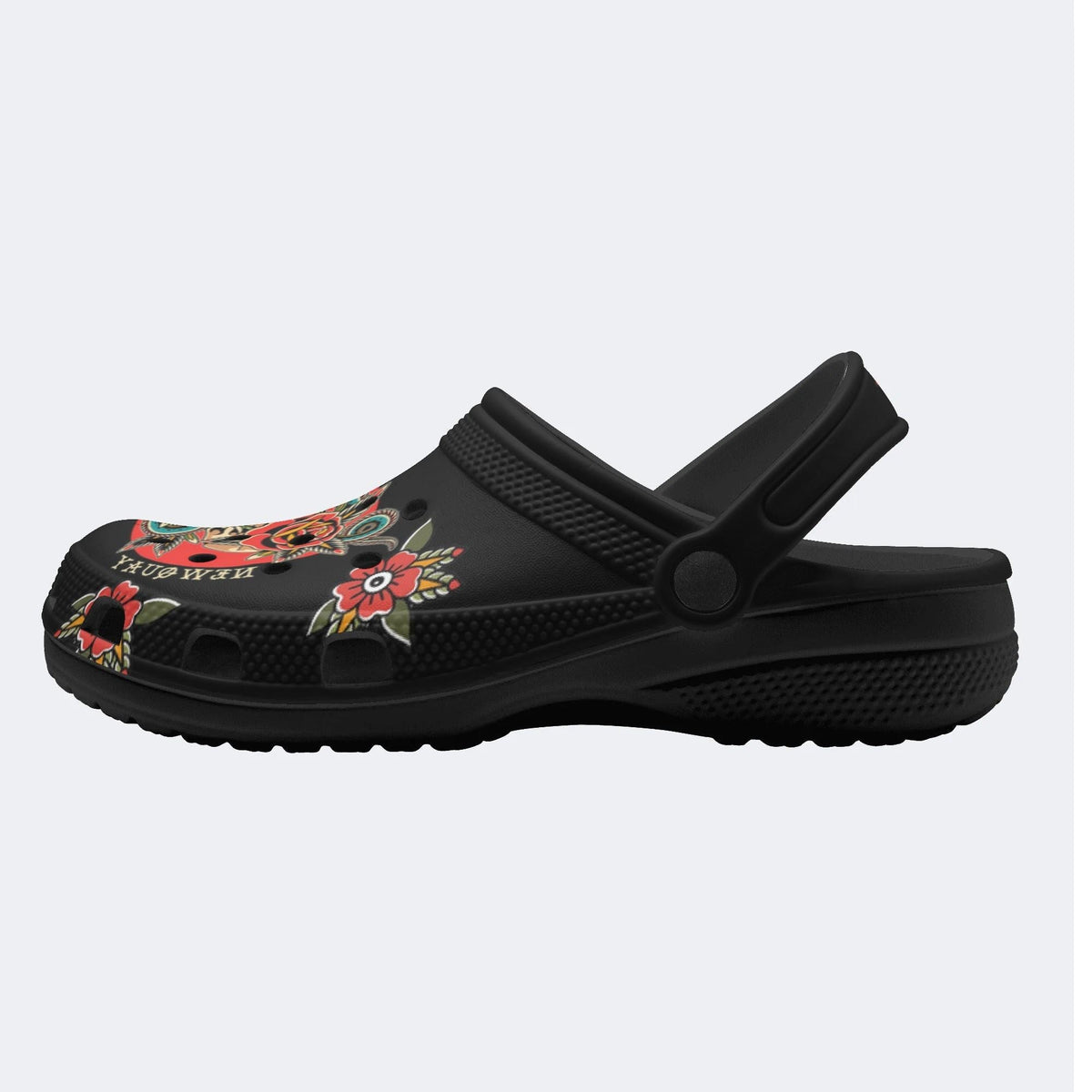 Skull And Snake Print - Slippers/Sandals