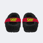 Quint's Shark Fishing Jaws Print - Fur Lined Slippers/Sandals