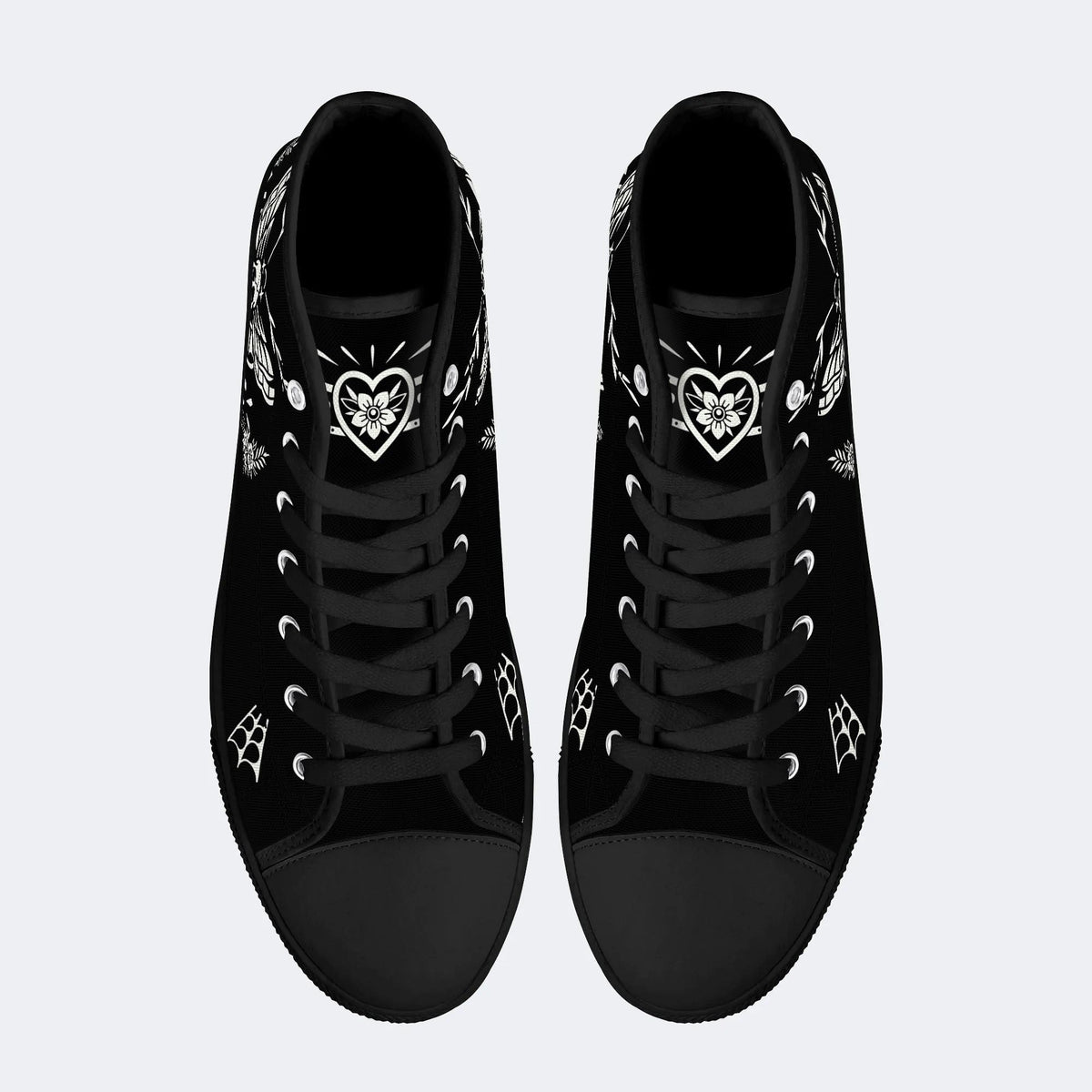 Death Moth Vintage Print - High Top Canvas