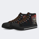Figure&Wing&Letter Print - High Top Canvas