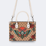 Vintage Rose Death Moth - Leather Handbag