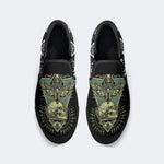 Unisex Death Moth&Skull Print - Slip On Shoes
