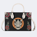 Horror Demon Print - Leather Handbag