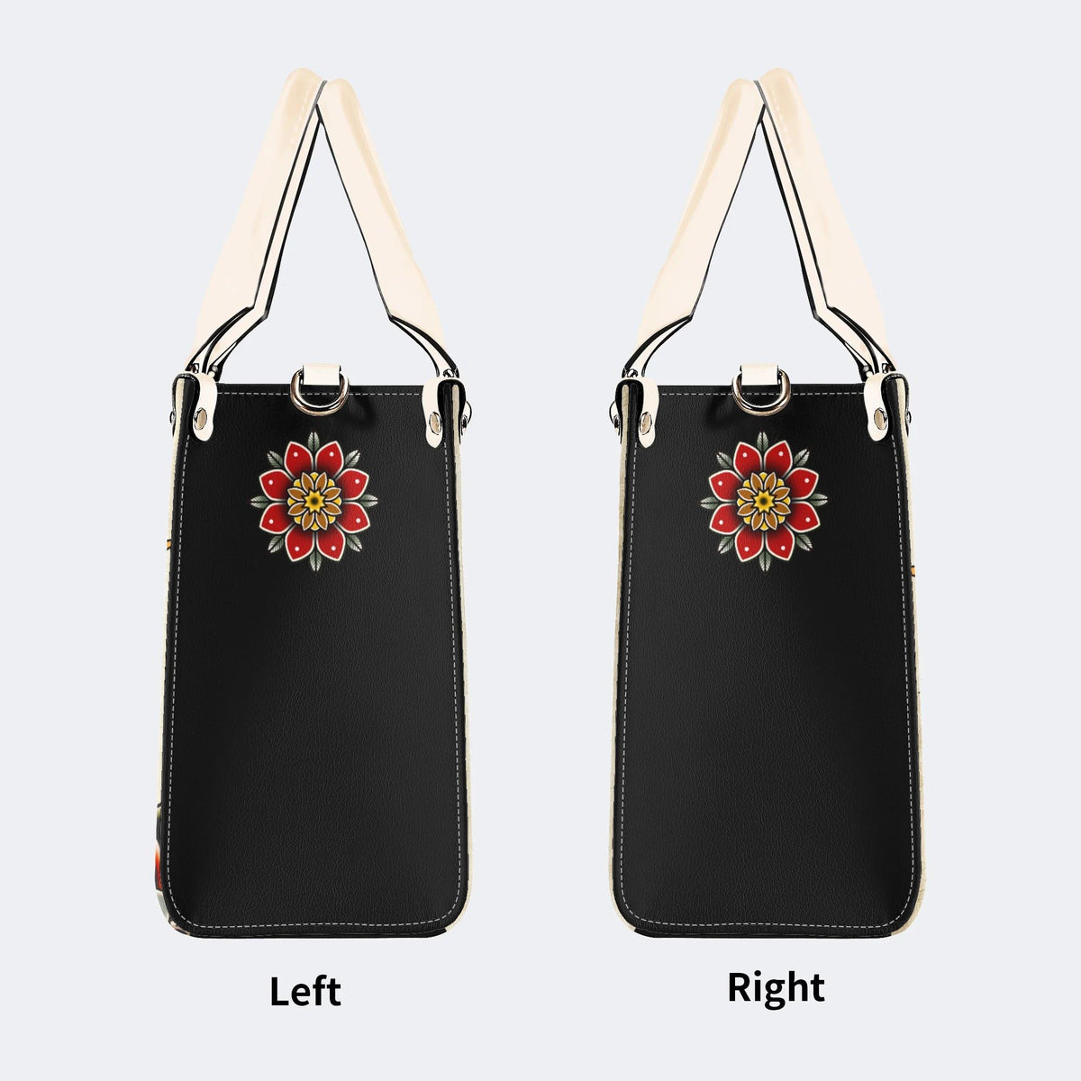 Tiger Holding Sword - Leather Handbag