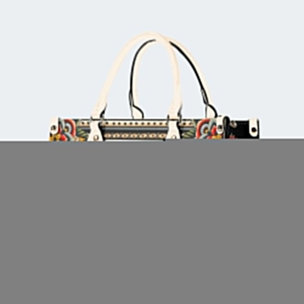 Tiger And Tiger Paw Print - Leather Handbag