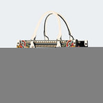 Tiger And Tiger Paw Print - Leather Handbag