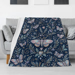 Psychedelic Moth Print Blanket