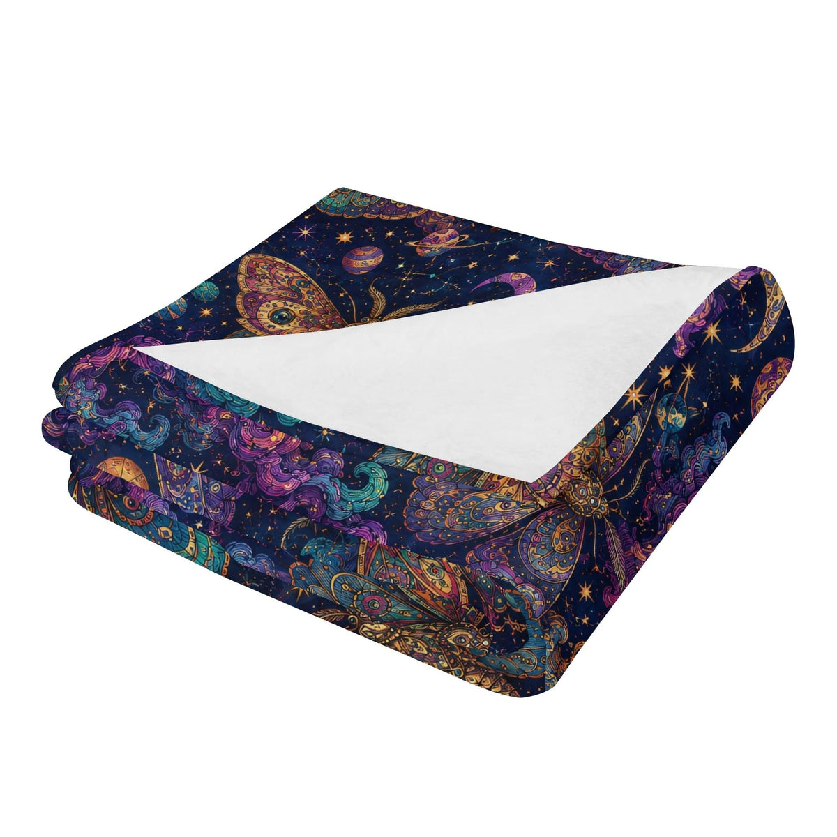 Psychedelic Moth Print Blanket