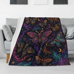 Psychedelic Moth Print Blanket